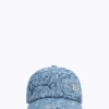 BASEBALL CAP IN ROSE PRINT DENIM