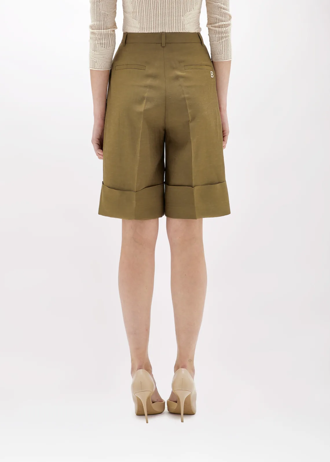 BERMUDA SHORTS IN LINEN BLEND