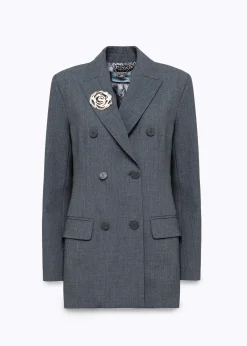 BLAZER IN MÉLANGE FLANNEL