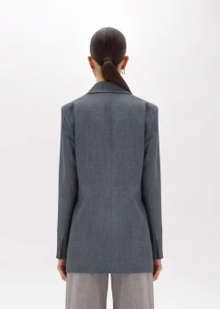 BLAZER IN MÉLANGE FLANNEL