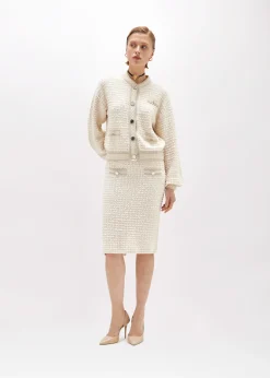 BOUCLÉ KNIT JACQUARD SKIRT
