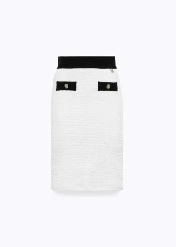 BOUCLÉ KNIT JACQUARD SKIRT