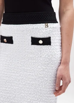 BOUCLÉ KNIT JACQUARD SKIRT