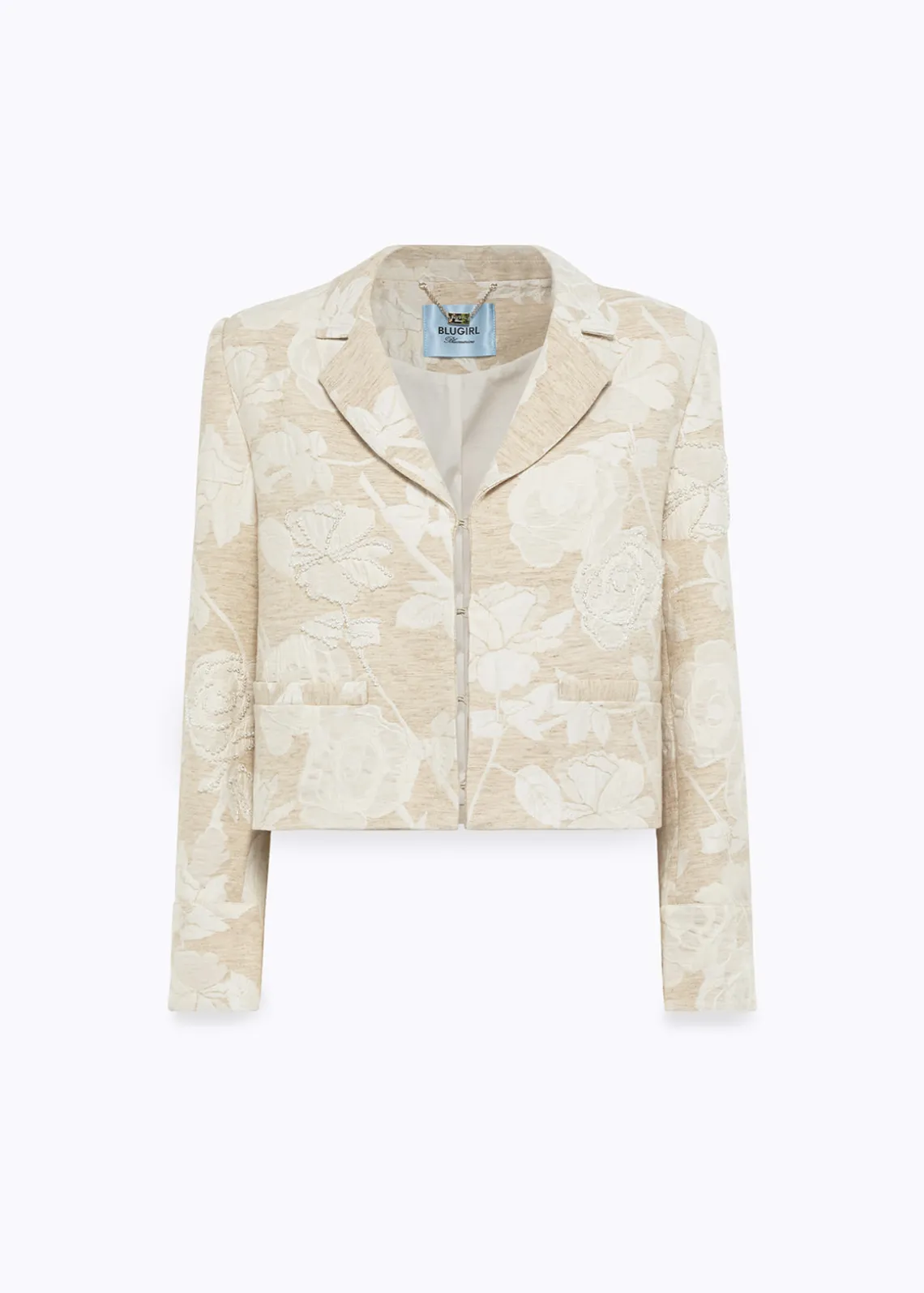 BOXY FLORAL JACQUARD JACKET