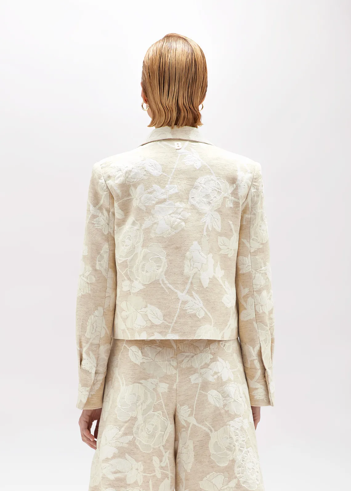 BOXY FLORAL JACQUARD JACKET