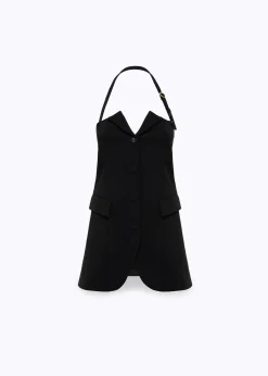 BUSTIER TOP IN LIGHT CRÊPE