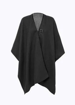 CAPE IN WOOL WITH RHINESTONES