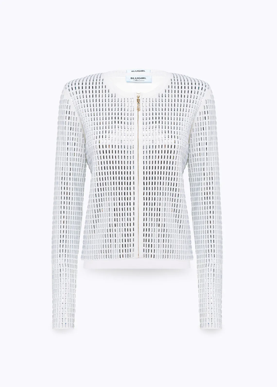 CARDIGAN AND TOP WITH BAGUETTE CRYSTAL DECORATIONS