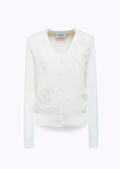 CARDIGAN AND TOP WITH FLORAL EMBROIDERY