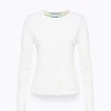 CARDIGAN AND TOP WITH ROSE EMBROIDERY AND CORAL BEAD DETAILS
