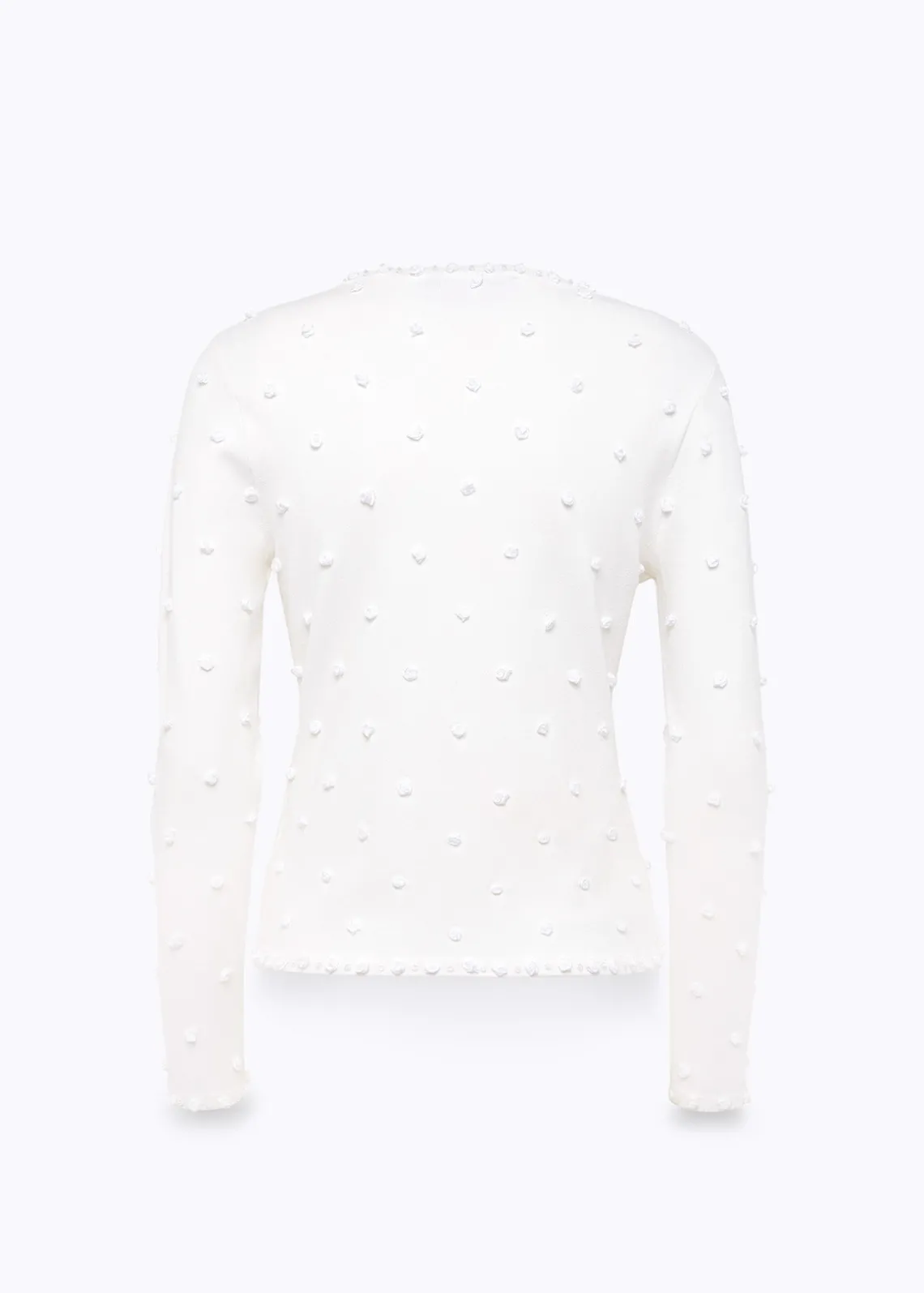CARDIGAN AND TOP WITH ROSE EMBROIDERY AND CORAL BEAD DETAILS