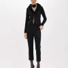 CARDIGAN WITH EMBROIDERY AND FAUX FUR COLLAR