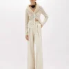 CARDIGAN WITH RHINESTONES AND FAUX FUR COLLAR