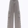 CARGO PANTS IN DRILL WITH SLITS