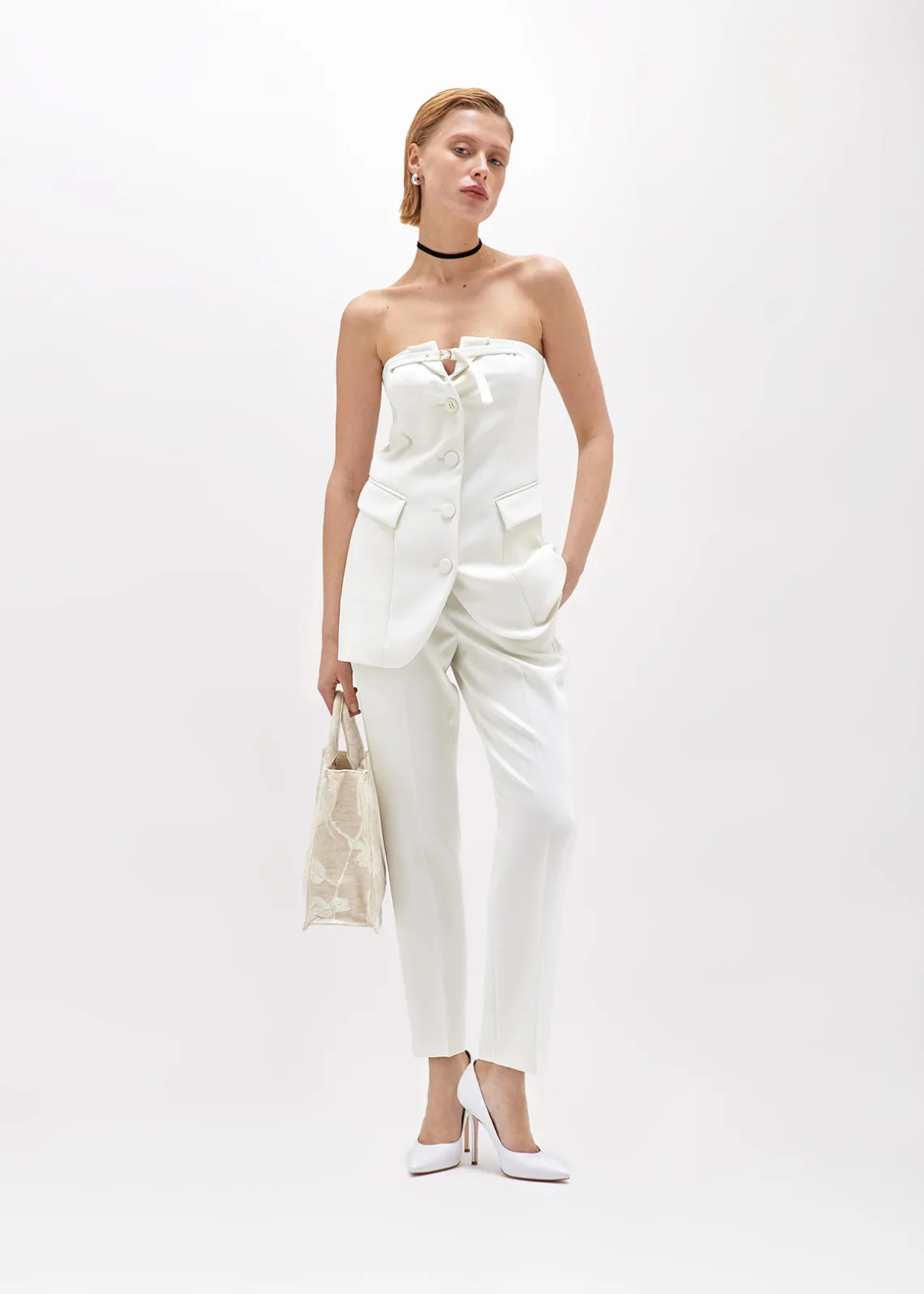 CIGARETTE PANTS IN LIGHT CRÊPE