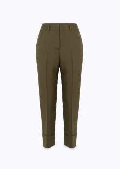 CIGARETTE PANTS IN LINEN BLEND
