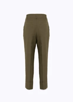 CIGARETTE PANTS IN LINEN BLEND