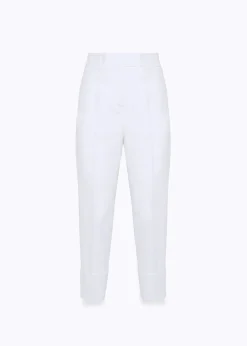 CIGARETTE PANTS IN LINEN BLEND