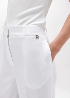CIGARETTE PANTS IN LINEN BLEND
