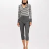CIGARETTE PANTS IN MÉLANGE FLANNEL