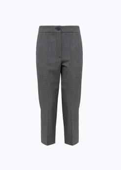 CIGARETTE PANTS IN MÉLANGE FLANNEL
