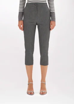 CIGARETTE PANTS IN MÉLANGE FLANNEL