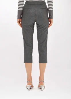 CIGARETTE PANTS IN MÉLANGE FLANNEL