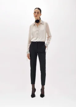 CIGARETTE PANTS IN STRETCH CRÊPE