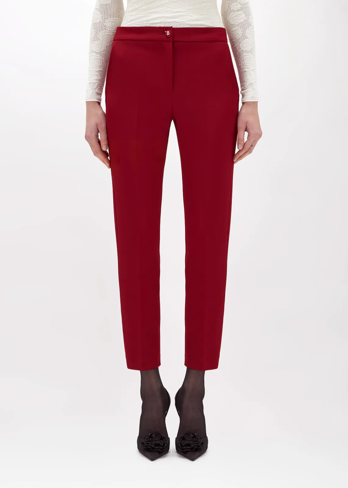 CIGARETTE PANTS IN STRETCH CRÊPE