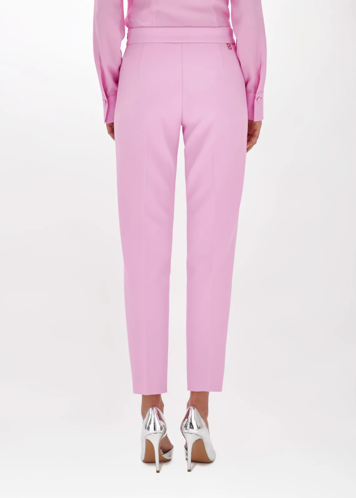 Cigarette pants in stretch crêpe