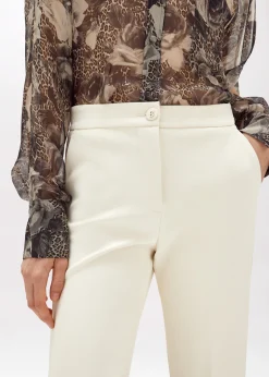 CIGARETTE PANTS IN STRETCH CRÊPE