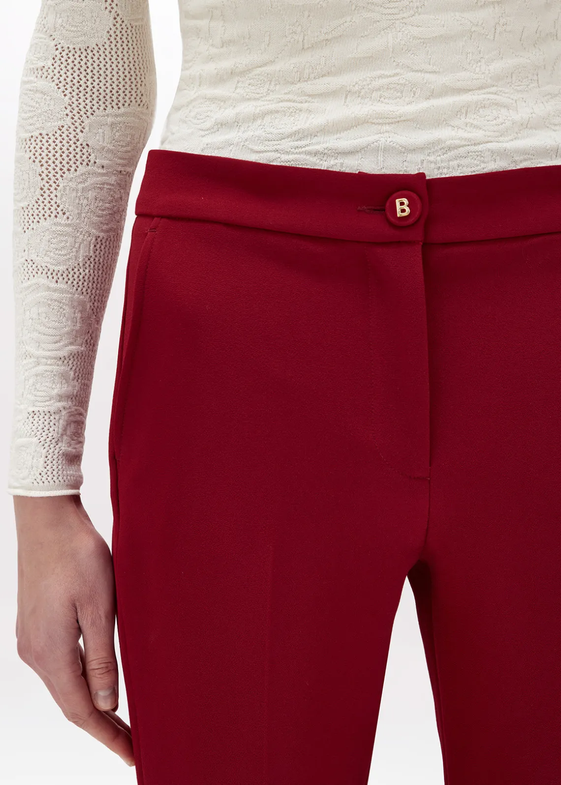 CIGARETTE PANTS IN STRETCH CRÊPE