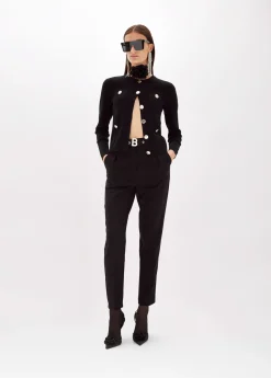 CIGARETTE TROUSERS IN CADY
