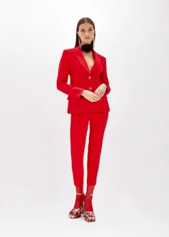 CIGARETTE TROUSERS IN CRÊPE