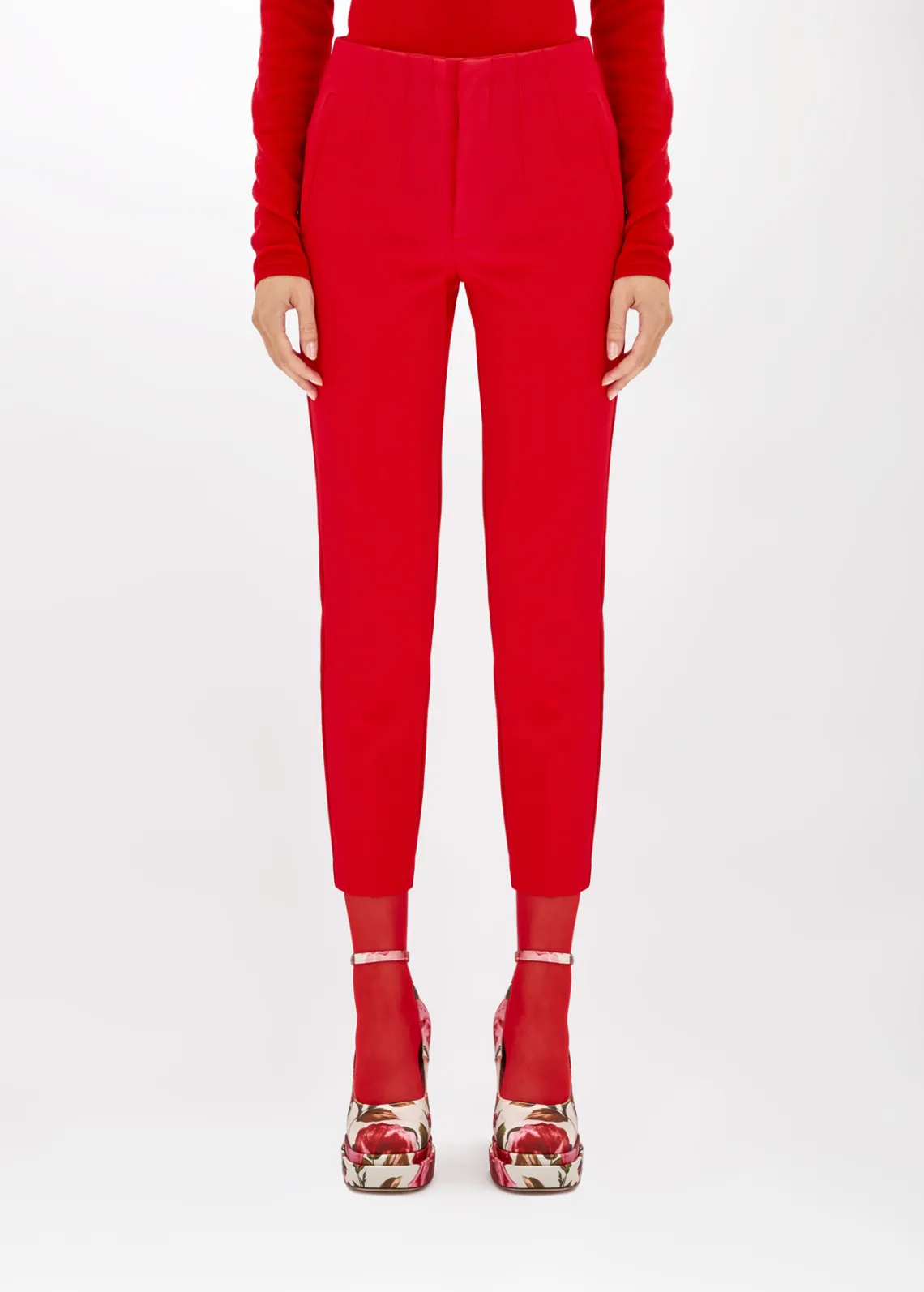 CIGARETTE TROUSERS IN CRÊPE