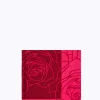 COLOR BLOCK STOLE WITH ROSES