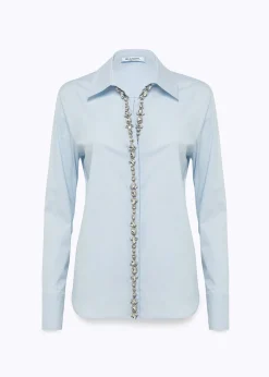 COTTON-BLEND SWEATSHIRT WITH MACRAMÉ DETAILS