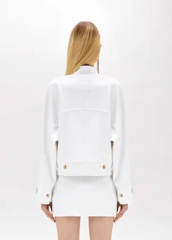 Crêpe Bomber jacket with maxi pockets