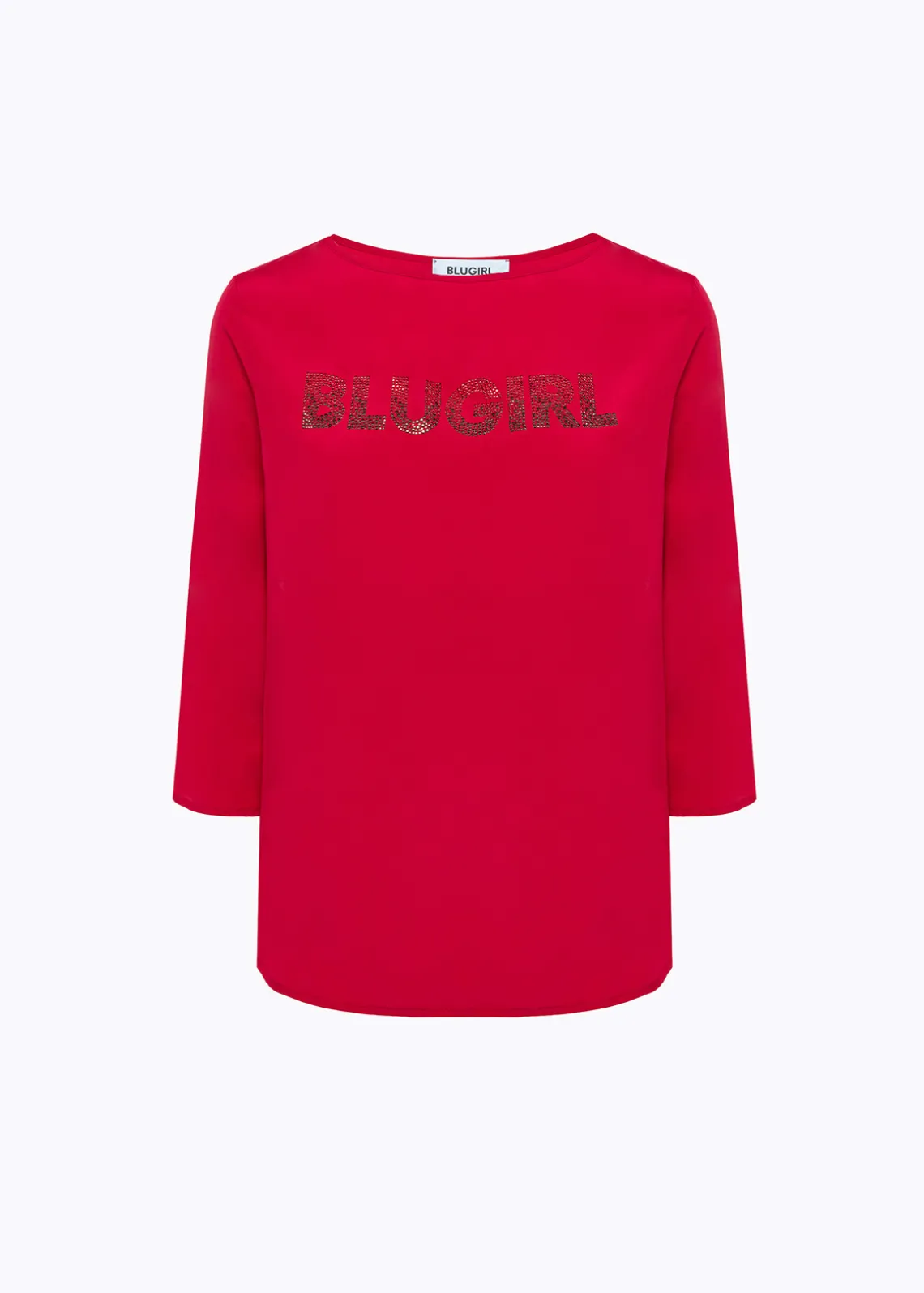 CRÊPE DE CHINE BLOUSE WITH LOGO