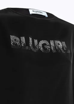 CRÊPE DE CHINE BLOUSE WITH LOGO