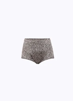CULOTTES IN ANIMALIER PRINT STRETCH SATIN