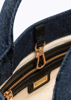 DENIM BAG WITH ROSE