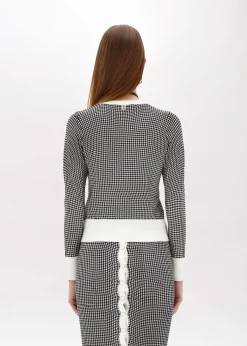 DOUBLE-FACE CARDIGAN WITH BROOCH