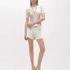 DRAPED SWEATER WITH ATTACHED NECKLACE