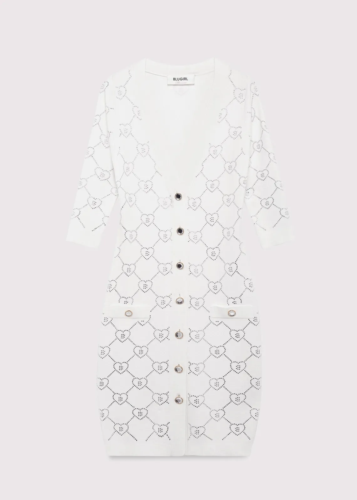 DRESS WITH RHINESTONE MONOGRAM LOGO