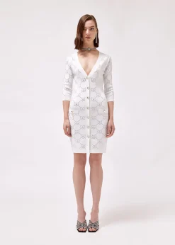 DRESS WITH RHINESTONE MONOGRAM LOGO