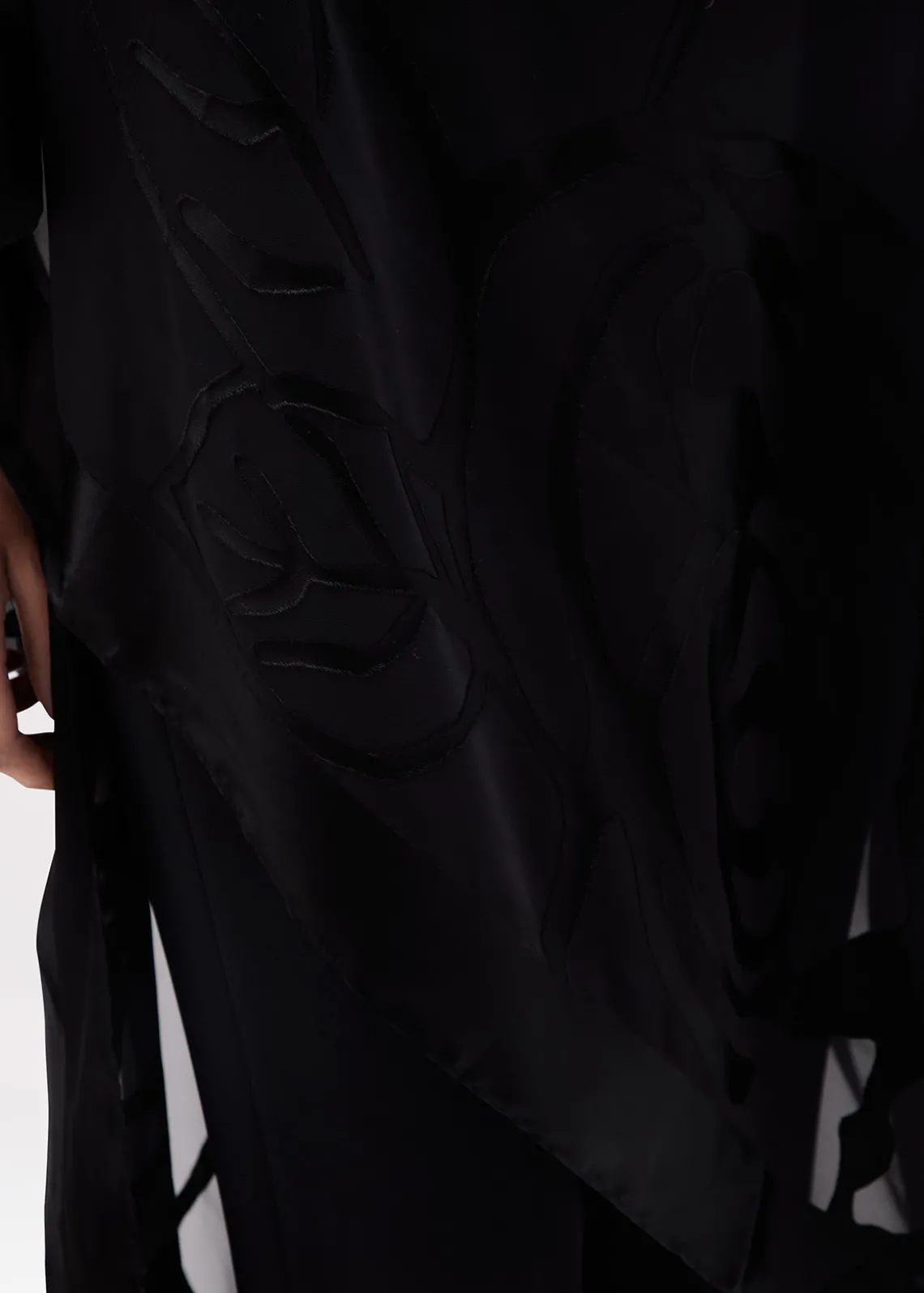 DÉVORÉ SHRUG WITH ROSE PRINT