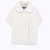 FAUX FUR CAPE WITH BROOCH
