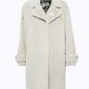 FAUX FUR COAT WITH BROOCH