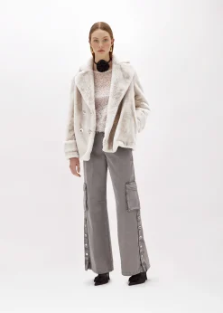 FAUX FUR CROPPED COAT